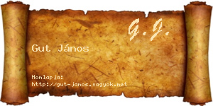 Gut János névjegykártya